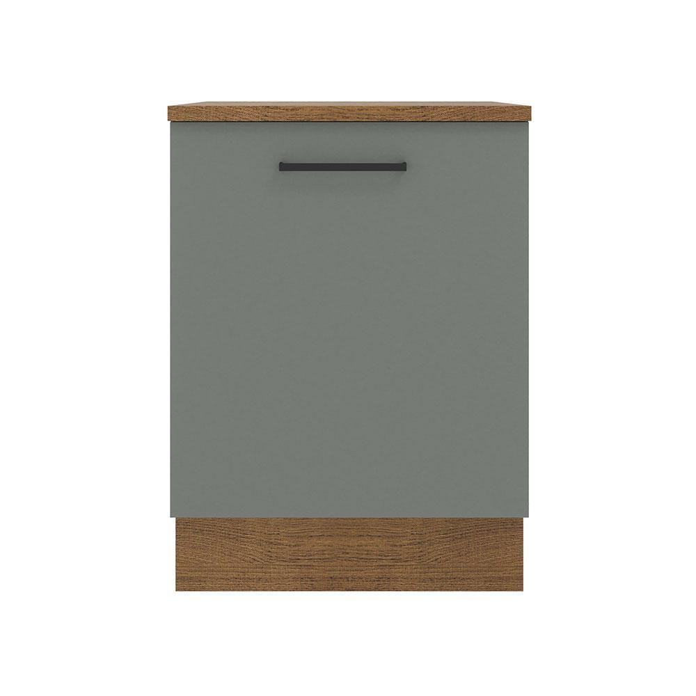 Balcão Madesa Agata 60 Cm 1 Porta Rustic Cinza - 4