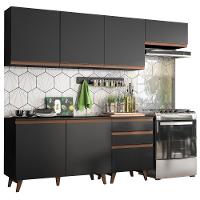Cozinha Completa Reims com Armário e Balcão Preto Madesa - 1