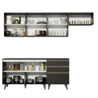 Cozinha Completa Reims com Armário e Balcão Preto Madesa - 3
