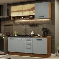 Cozinha Completa Madesa Agata 180002 Com Armário E Balcão (sem Tampo E Pia) - Rustic/cinza - 7