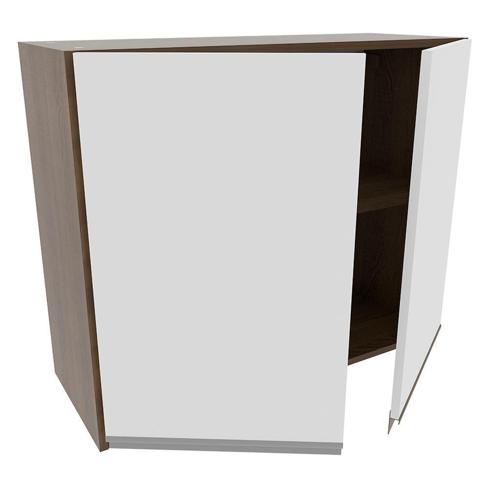 Armário Aéreo Glamy 80cm 2 Portas Rustic/Branco Madesa - 3