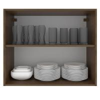 Armário Aéreo Glamy 80cm 2 Portas Rustic/Branco Madesa - 6