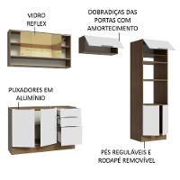 Armário De Cozinha Completa 270cm Rustic/branco Stella Madesa 07 Rustic/branco - 8
