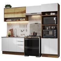 Armário De Cozinha Completa 270cm Rustic/branco Stella Madesa 07 Rustic/branco - 10