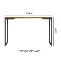 Conjunto Escritório Home Office Com Mesa Industrial + Estante Preto/rustic Madesa Preto/rustic - 8