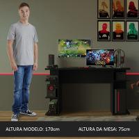 Mesa Para Computador Gamer Madesa 9409 - Preto - 9