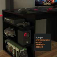 Mesa Para Computador Gamer Madesa 9409 - Preto - 10