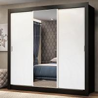 Guarda Roupa Casal Mônaco 3 Portas de Correr Espelho Madesa - 4