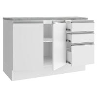 Balcão de Pia Glamy 2 Portas 3 Gavetas Branco Madesa - 2