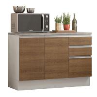 Balcão de Pia Glamy 2 Portas 3 Gavetas Branco/rustic Madesa - 1