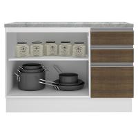 Balcão de Pia Glamy 2 Portas 3 Gavetas Branco/rustic Madesa - 3