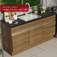 Balcão de Pia Glamy 2 Portas 2 Gavetas Rustic Madesa - 9