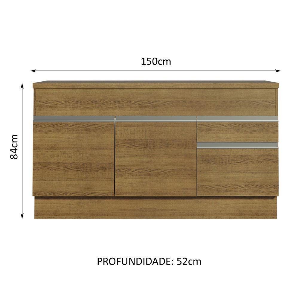 Balcão de Pia Glamy 2 Portas 2 Gavetas Madesa - 7