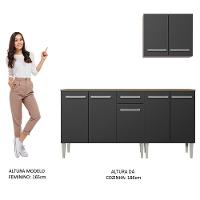 Cozinha Compacta Madesa com Armário e Balcão Rustic/preto - 13