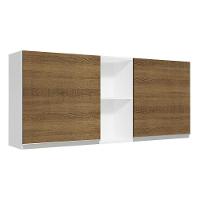 Armário Aéreo 150 Cm 2 Portas E 2 Nichos Branco/Rustic - 1