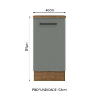 Balcão Madesa Agata 40 Cm 1 Porta Rustic Cinza - 2