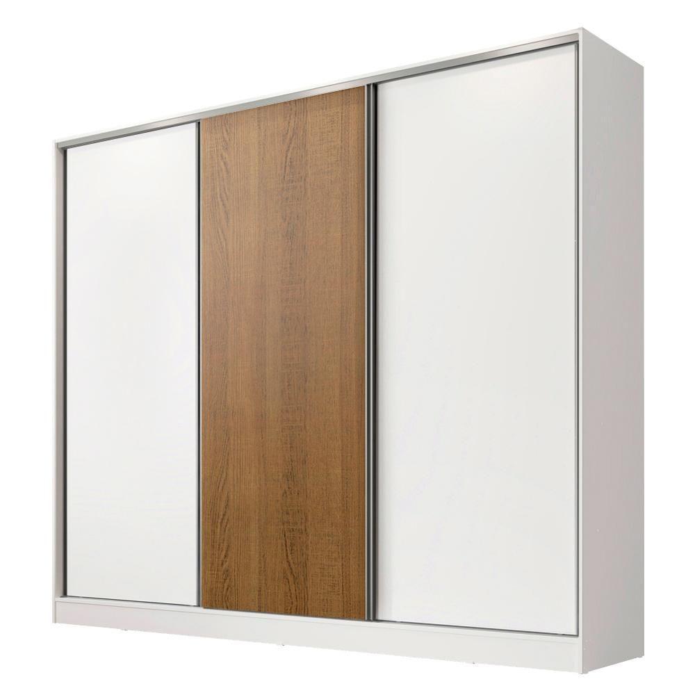 Guarda-Roupa Casal Royale MDF 3 Portas Correr Branco Madesa - 2