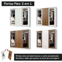 Guarda-roupa Casal Eros 3 Portas de Correr com Espelhos Madesa  - 3