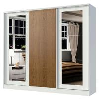 Guarda-roupa Casal Eros 3 Portas de Correr com Espelhos Madesa  - 5