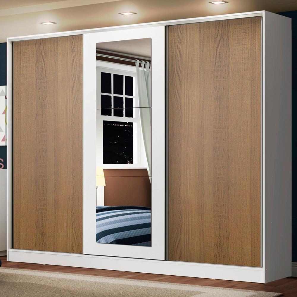 Guarda Roupa Casal 100%Mdf Madesa Eros 3 Portas BR/rustic/BR - 1