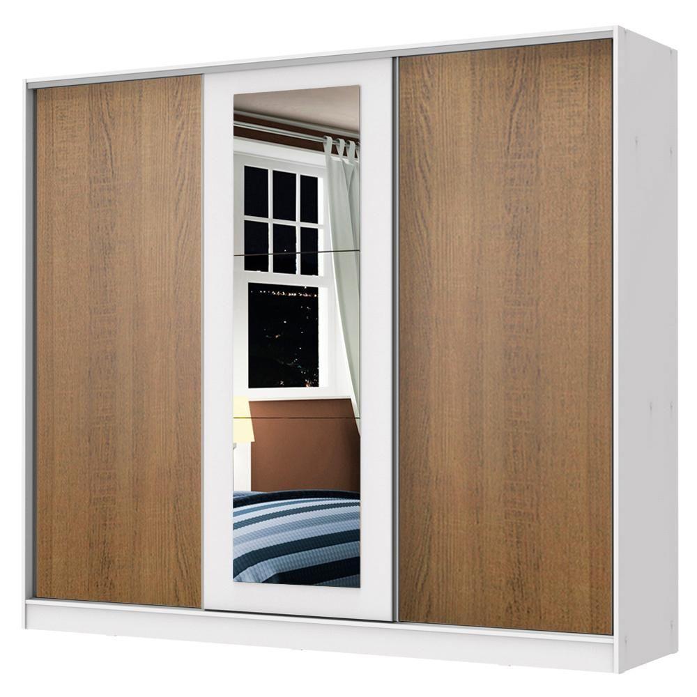 Guarda Roupa Casal 100%Mdf Madesa Eros 3 Portas BR/rustic/BR - 2