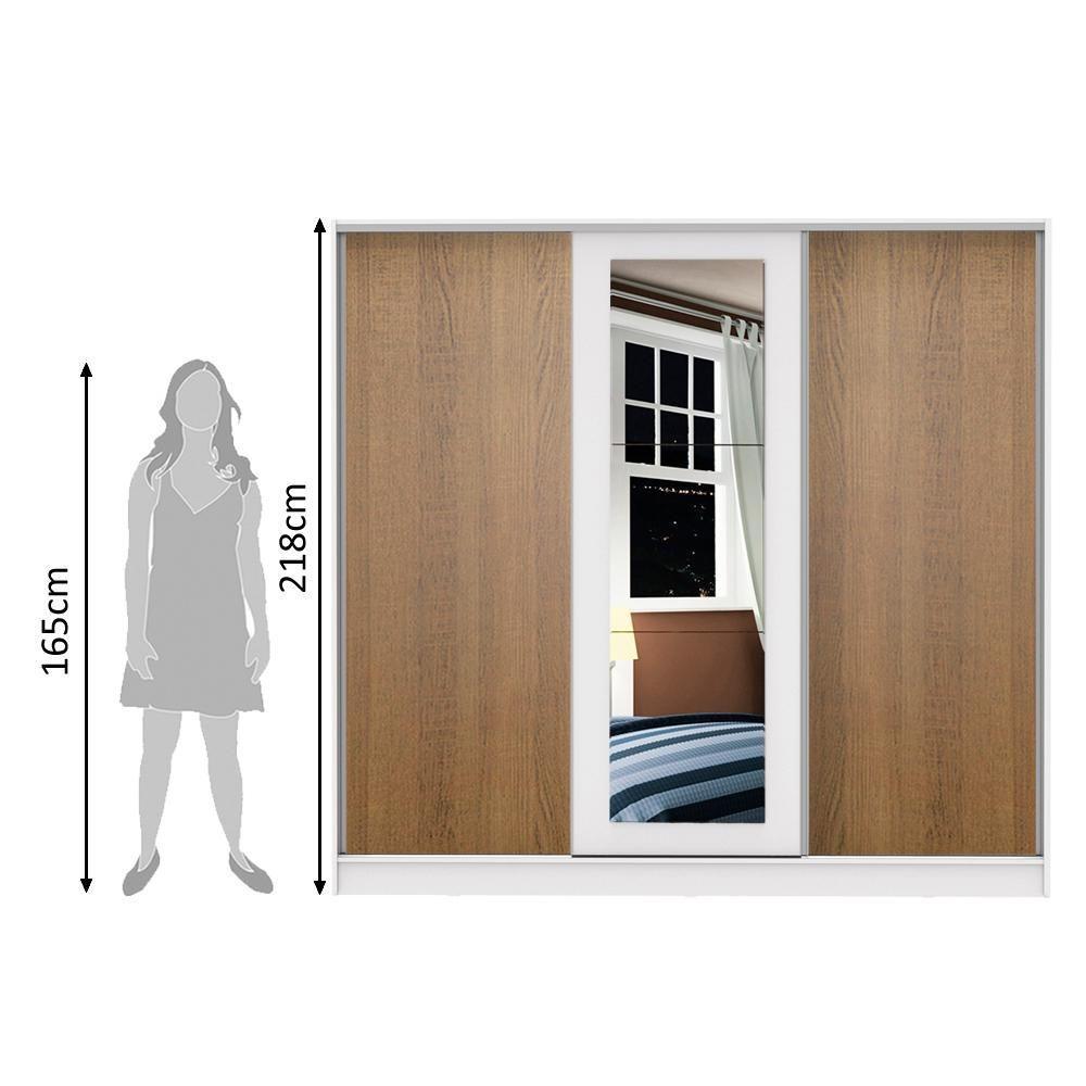 Guarda Roupa Casal 100%Mdf Madesa Eros 3 Portas BR/rustic/BR - 8