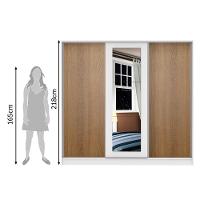 Guarda Roupa Casal 100%Mdf Madesa Eros 3 Portas BR/rustic/BR - 13