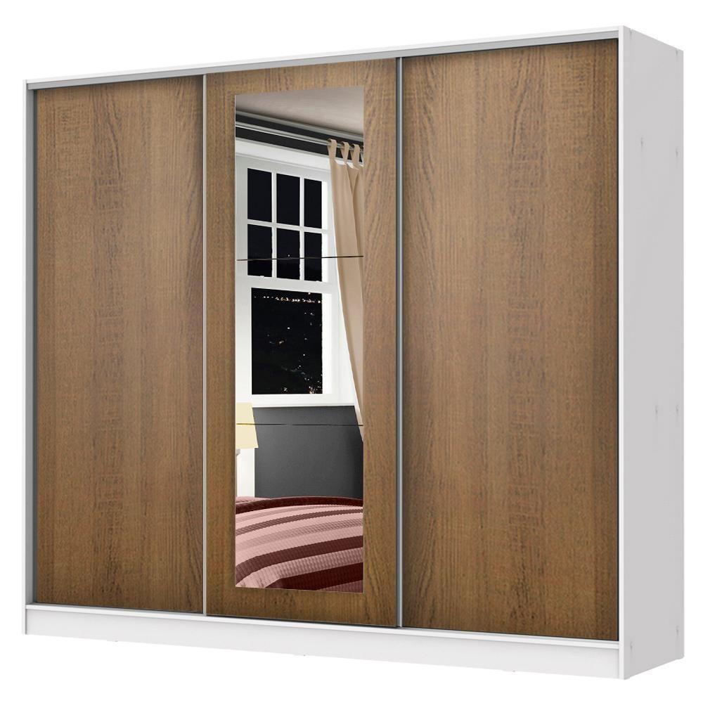 Guarda Roupa Casal 100%Mdf Madesa Eros 3 Portas BR/Rustic - 2