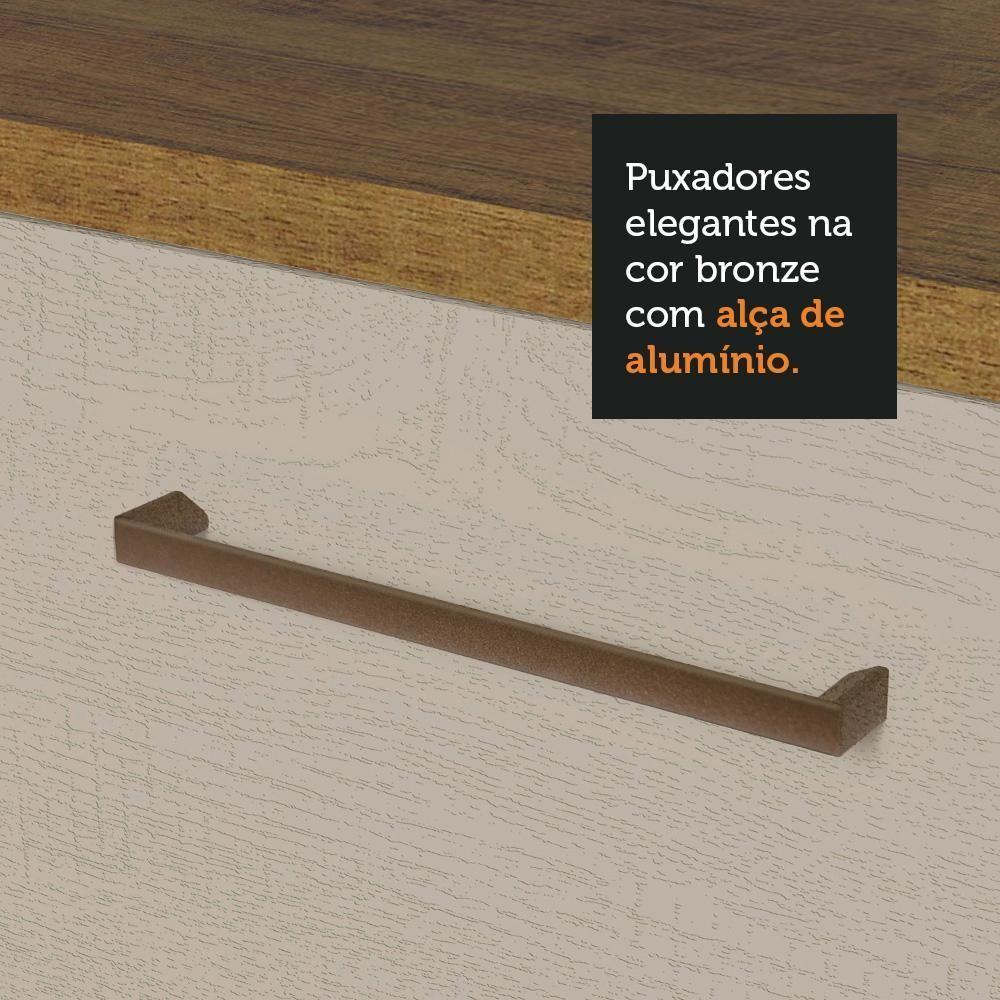 Balcão Gabinete De Pia 2 Portas E 3 Gavetas Rustic/crema Agata Madesa Rustic/crema - 5