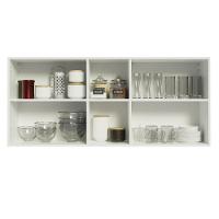 Armário Aéreo 150 Cm 2 Portas E 2 Nichos Branco/Cinza - 8