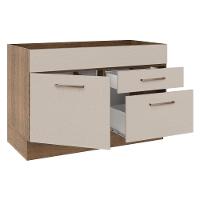 Balcão Gabinete De Pia 1 Porta E 2 Gavetas Rustic/crema Agata Madesa Rustic/crema - 8