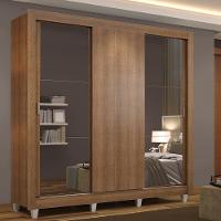 Guarda-roupa Casal Mônaco Rustic 3 Portas de Correr Madesa - 3