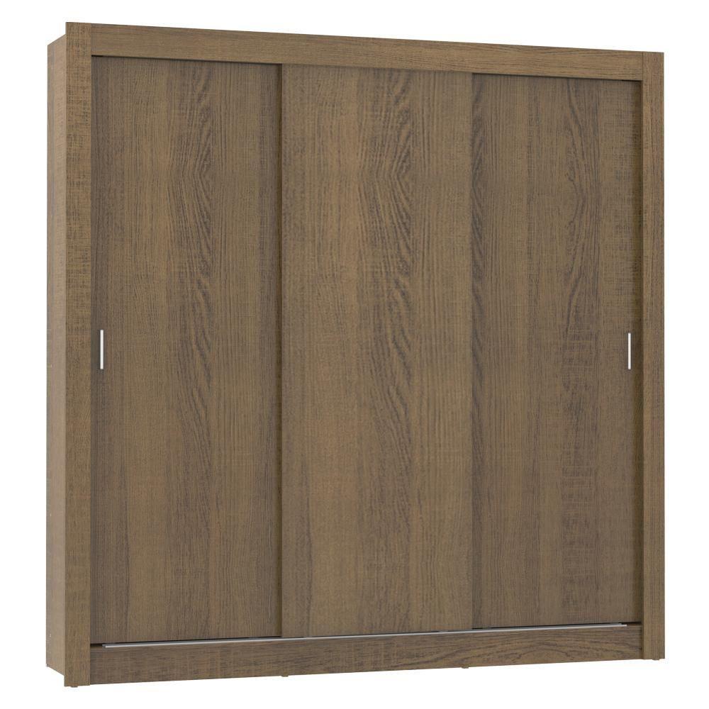 Guarda Roupa Casal Lyon 3 Portas de Correr Rustic Madesa - 3
