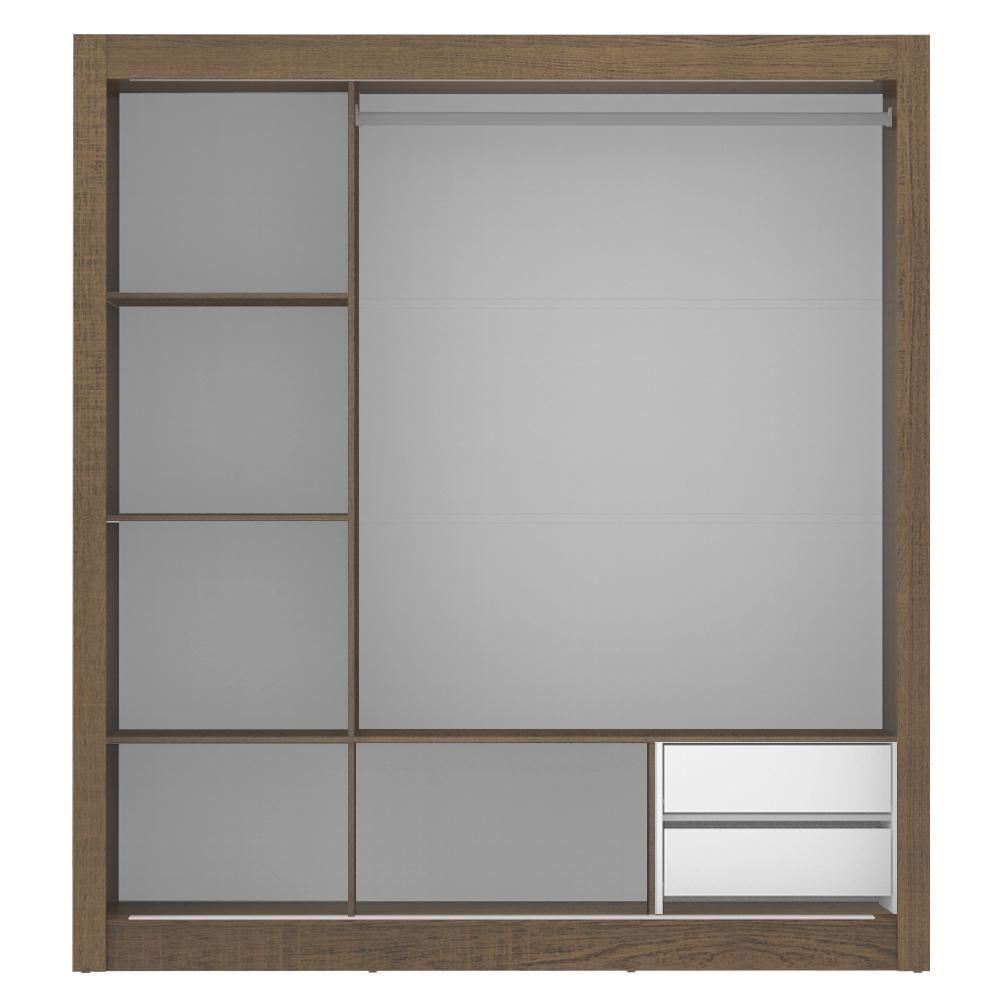 Guarda Roupa Casal Lyon 3 Portas de Correr Rustic Madesa - 5