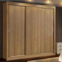 Guarda Roupa Casal Lyon 3 Portas de Correr Rustic Madesa - 1