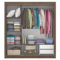 Guarda Roupa Casal Lyon 3 Portas de Correr Rustic Madesa - 13