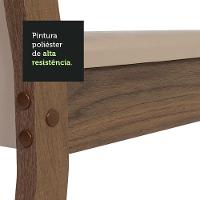Kit Sala De Jantar Mesa 6 Cadeiras Rustic/Crema/Bege Augusta Madesa Rustic/Crema/Bege - 3