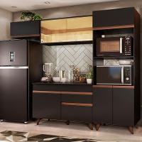 Cozinha Completa Reims com Armário e Balcão Preto Madesa - 1