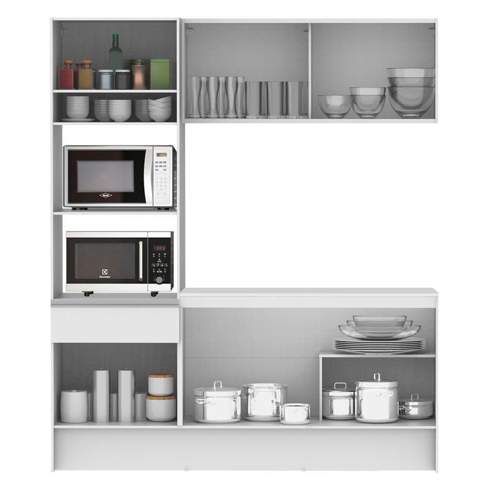 Cozinha Compacta Diamante com Armário Balcão e Tampo Madesa - 4