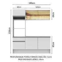 Cozinha Compacta Diamante com Armário Balcão e Tampo Madesa - 8
