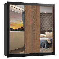 Guarda Roupa Casal Mônaco 3 Portas de Correr Espelhos Madesa - 1