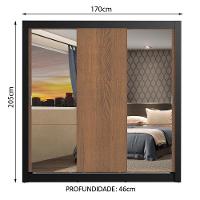 Guarda Roupa Casal Mônaco 3 Portas de Correr Espelhos Madesa - 3