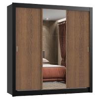 Guarda Roupa 3 Portas de Correr com Espelho 2 Gavetas Madesa - 2