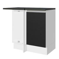Balcão De Canto 100% Mdf 1 Porta Branco/preto - 1