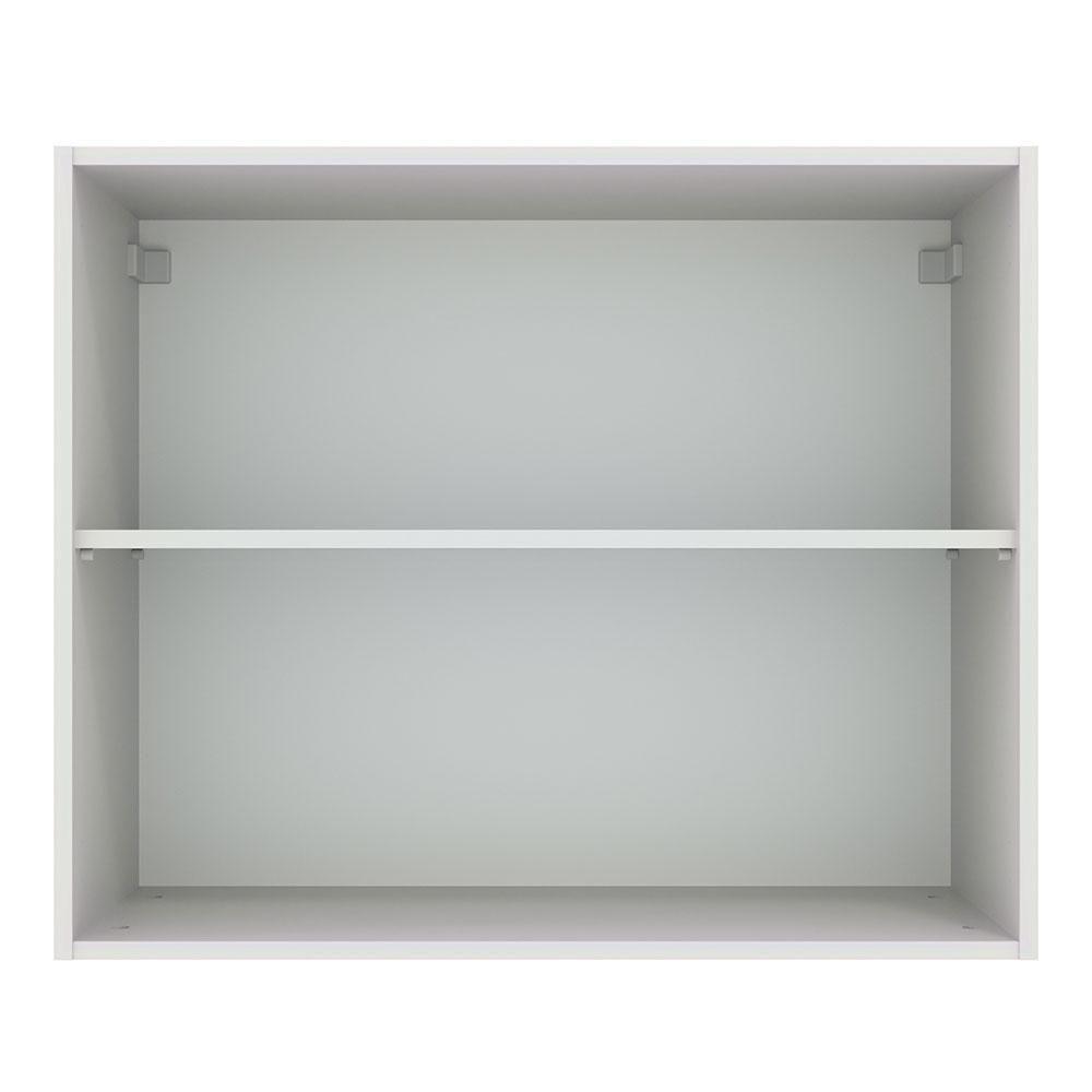 Armário Aéreo Madesa Agata 80cm 2 Portas Branco Preto - 2