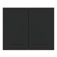 Armário Aéreo Madesa Agata 80cm 2 Portas Branco Preto