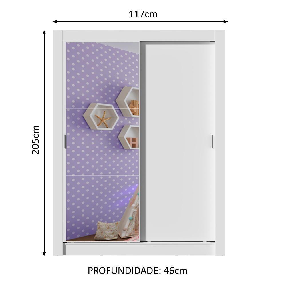 Guarda-roupa Infantil Enzo 2 Portas de Correr - Madesa - 9