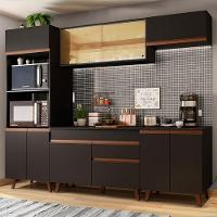 Cozinha Completa Reims com Armário e Balcão Preto Madesa - 4