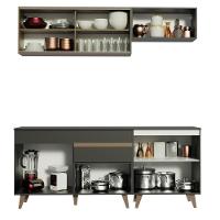 Cozinha Completa Madesa Reims 190001 Com Armário E Balcão - Preto/rustic - 8