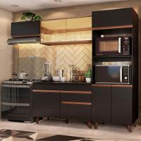Cozinha Completa Madesa Reims Xa260001 Com Armário E Balcão - Preto/rustic - 1